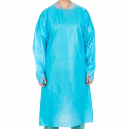 Cardinal Health Protective Procedure Gown One Size Fits Most Blue NonSterile Not Rated Disposable, 75PK 5210PG